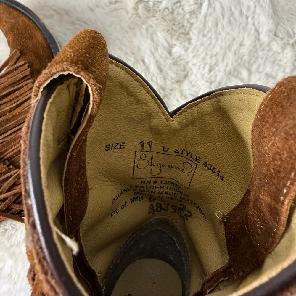 Shyanne Brown Fringe‎ Ankle Booties